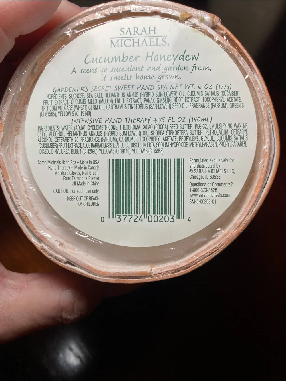Sarah Michael’s Gardener's Secret Hand Rescue- Spa gift set Cucumber Honeydew